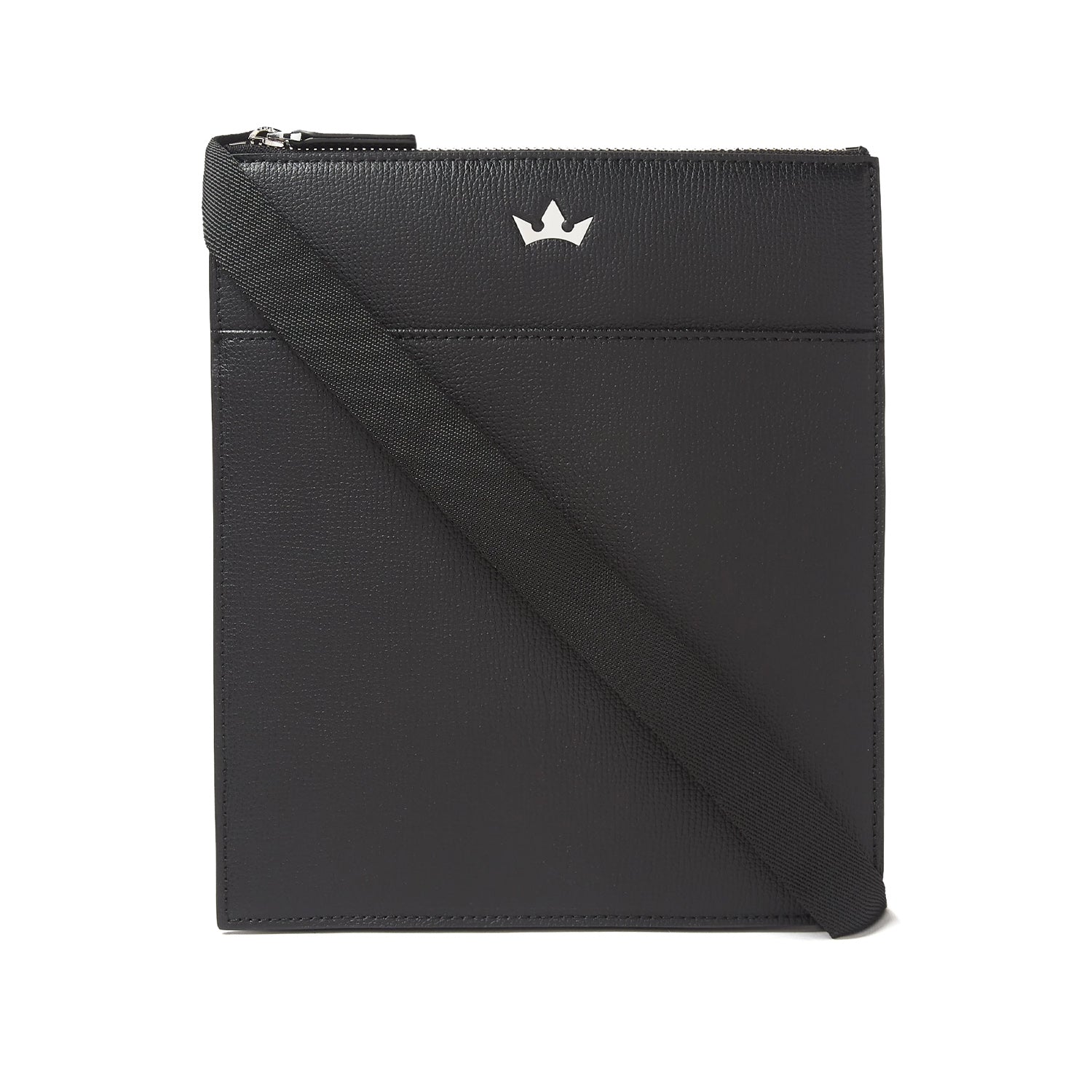Award Slim Messenger Bag > Italian Leather Black