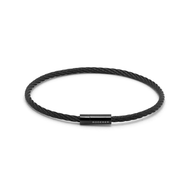 GIACOMO BRACELET > STAINLESS STEEL CABLE BLACK