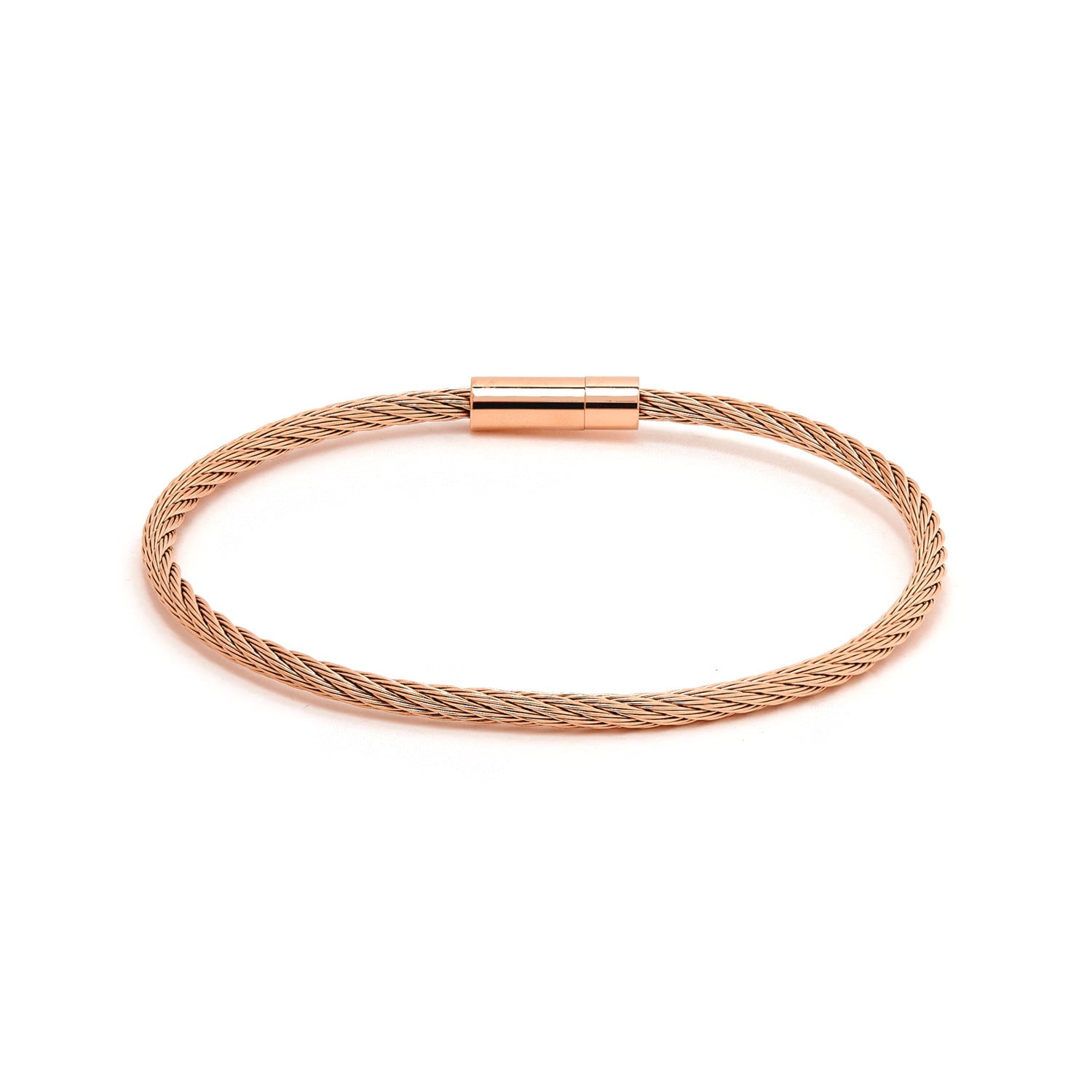 Giacomo Bracelet > Stainless Steel Cable Rose Gold