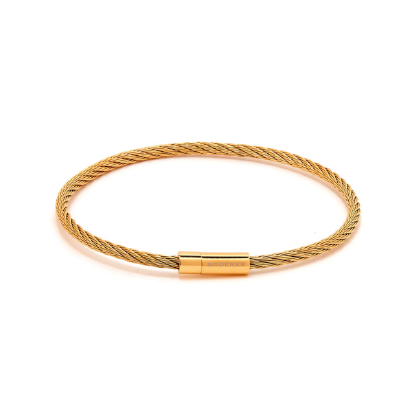 GIACOMO BRACELET > STAINLESS STEEL CABLE YELLOW GOLD