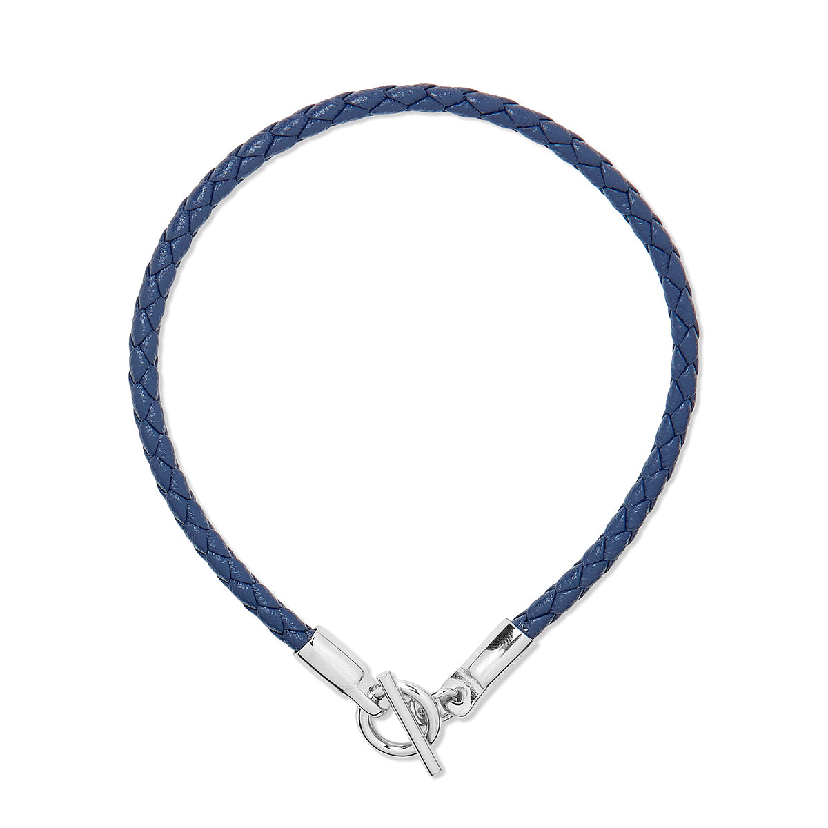 Giorgio Bracelet • Braided Leather Navy Blue