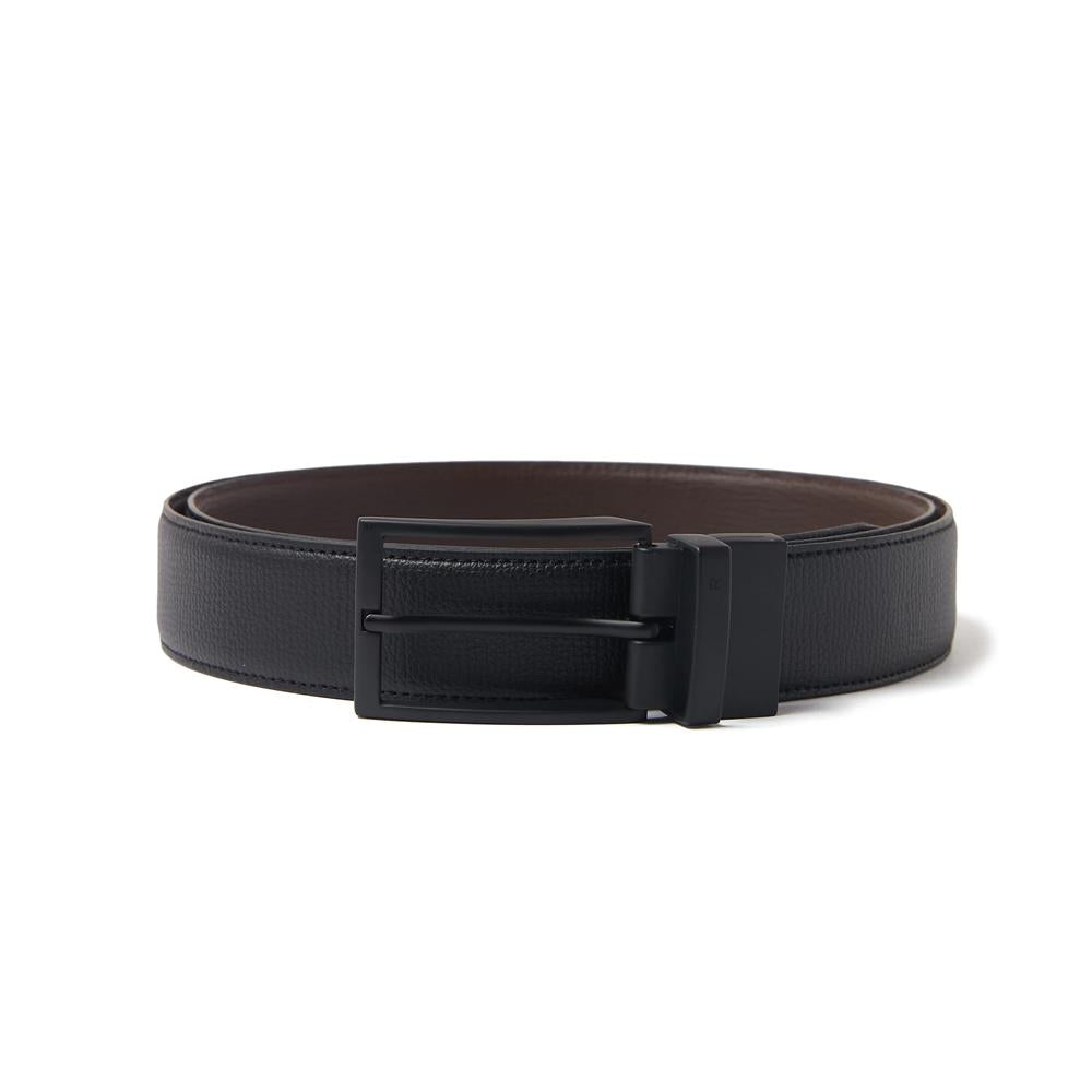 Maestro Reversible Belt > Italian Leather Black & Brown / Black Matt & Silver Matt Buckles