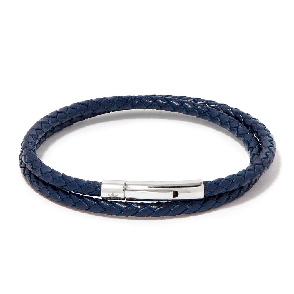 Matteo Double Tour Bracelet > Navy Blue