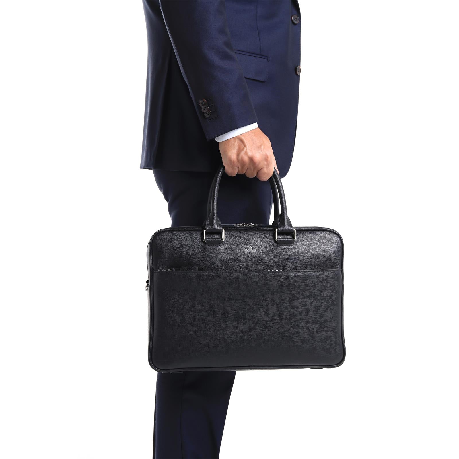 Award Briefcase > Italian Leather Black