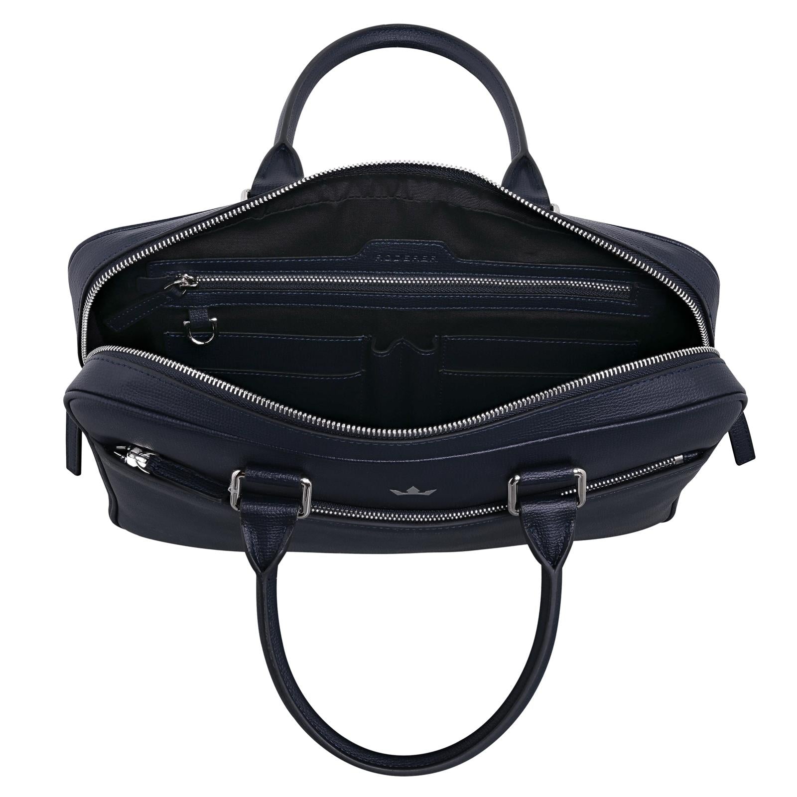 Award Briefcase > Italian Leather Navy Blue