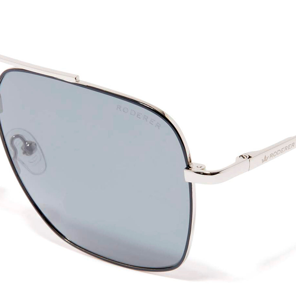 Harry Aviator Polarized Sunglasses > Silver & Black / Grey