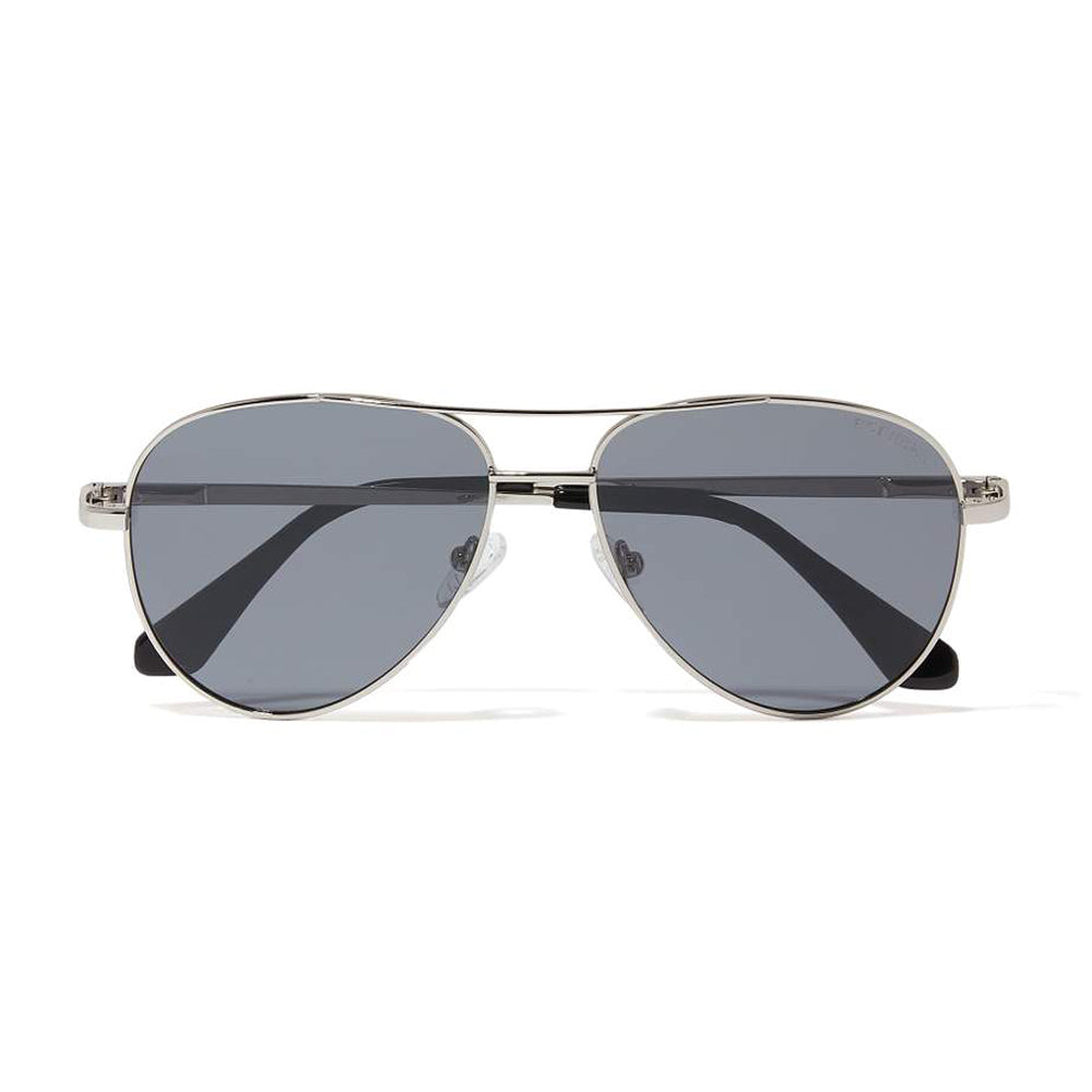 James Aviator Polarized Sunglasses > Silver / Grey