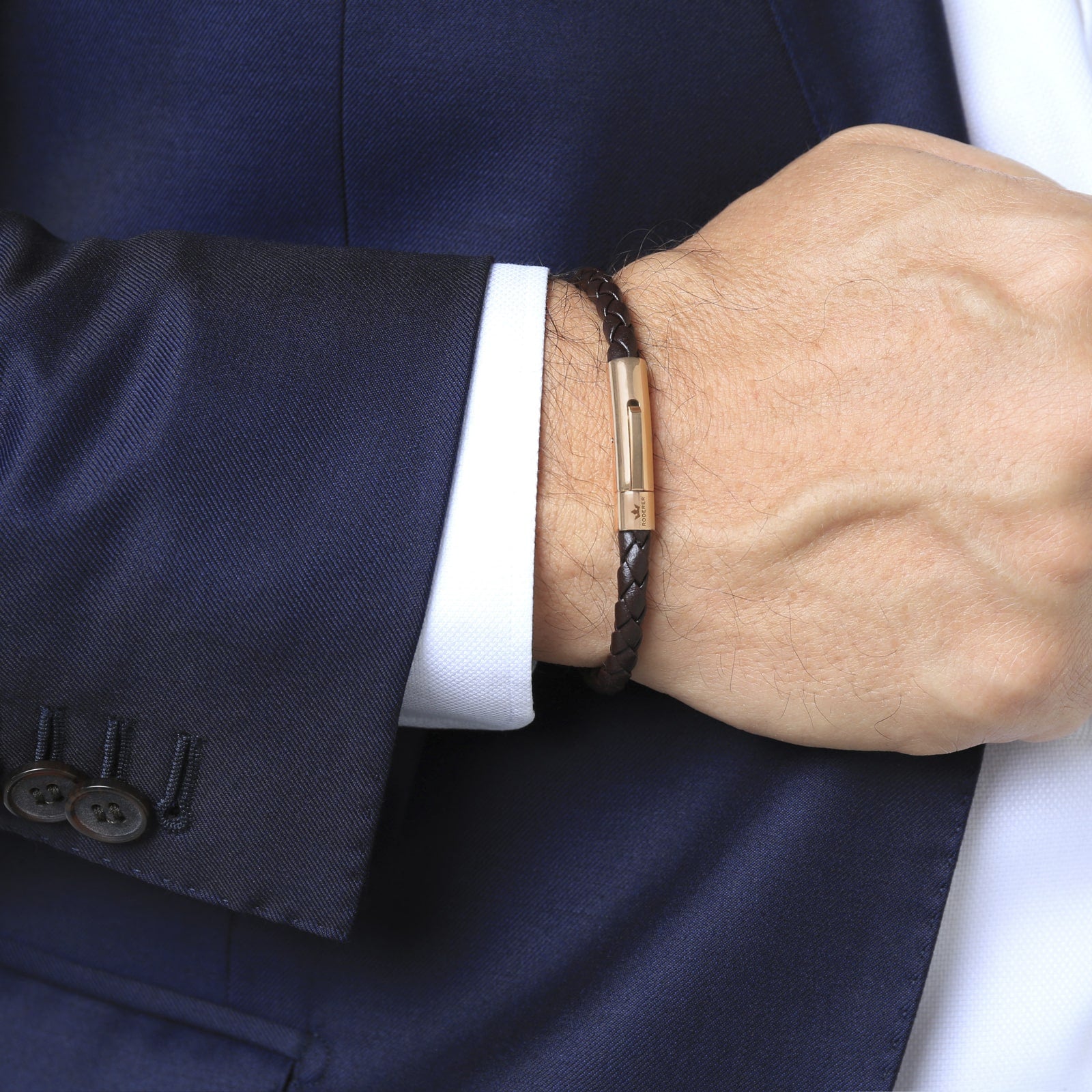 Matteo Bracelet > Brown On Rose Gold