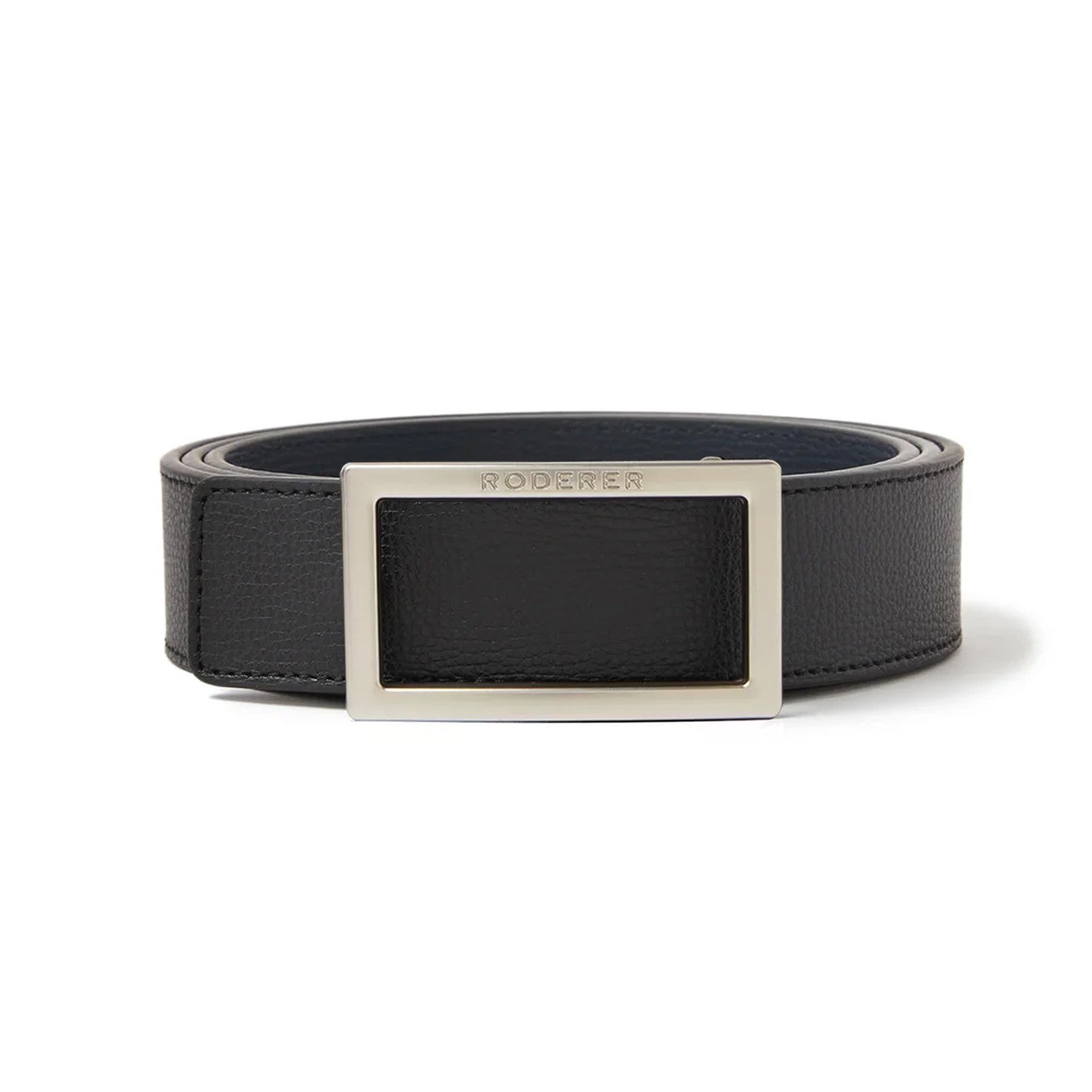 Ace Reversible Belt > Italian Leather Black & Brown / Black Matt & Silver Matt Buckles