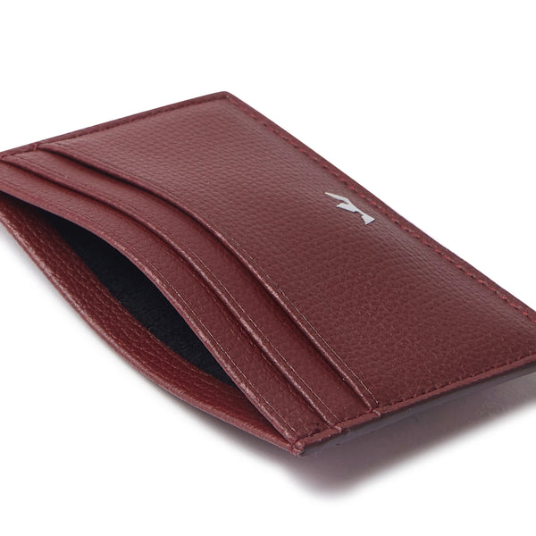 Award 4cc Card Holder > Italian Leather Burgundy
