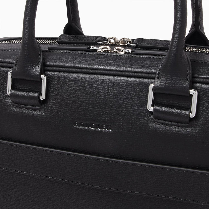 Award Double Briefcase > Italian Leather Black