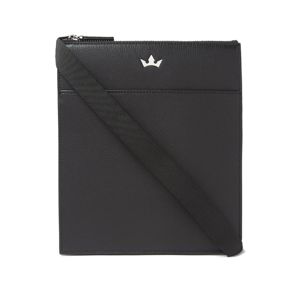 Award Slim Messenger Bag > Italian Leather Black