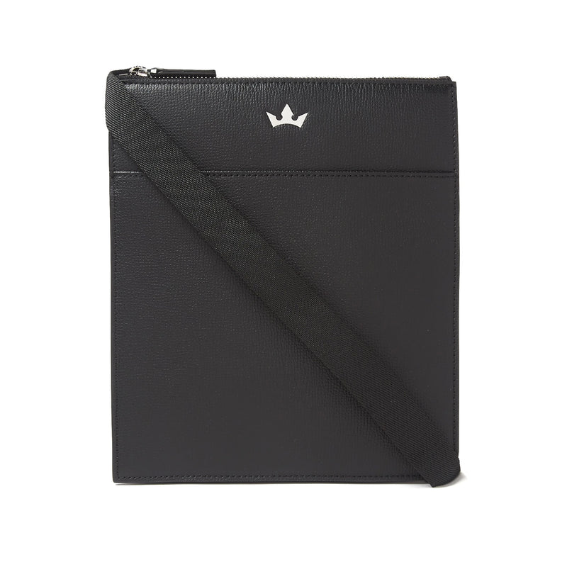 Award Slim Messenger Bag > Italian Leather Black