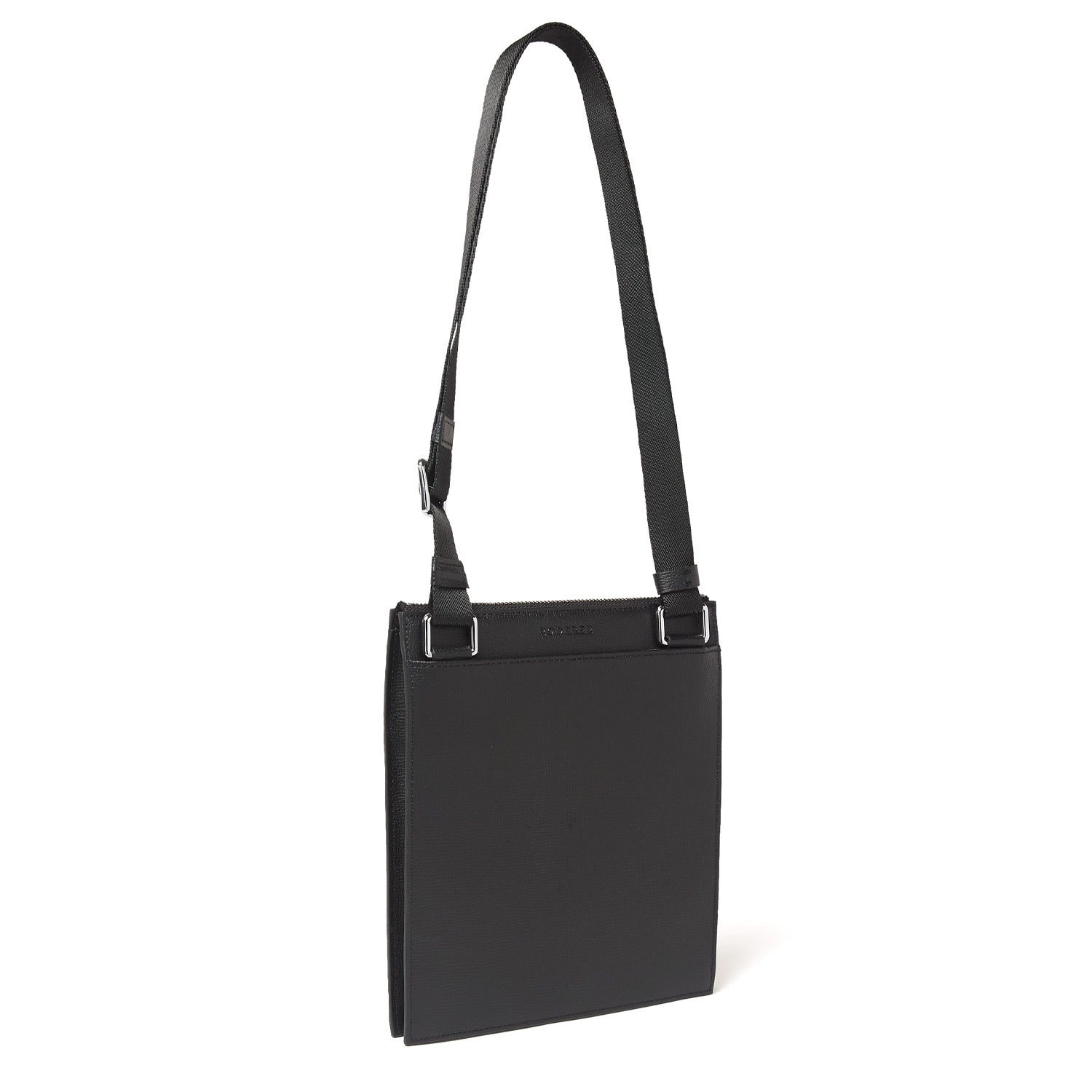 Award Slim Messenger Bag > Italian Leather Black
