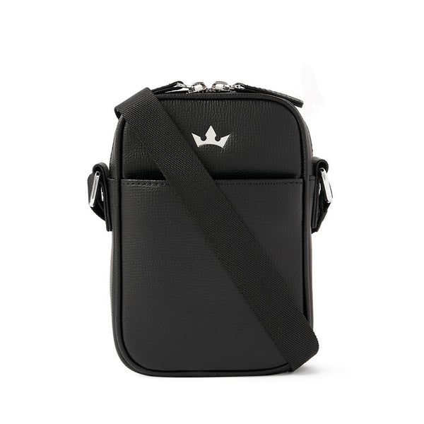 Award Mini Messenger Bag > Italian Leather Black