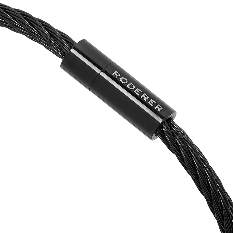 GIACOMO BRACELET > STAINLESS STEEL CABLE BLACK