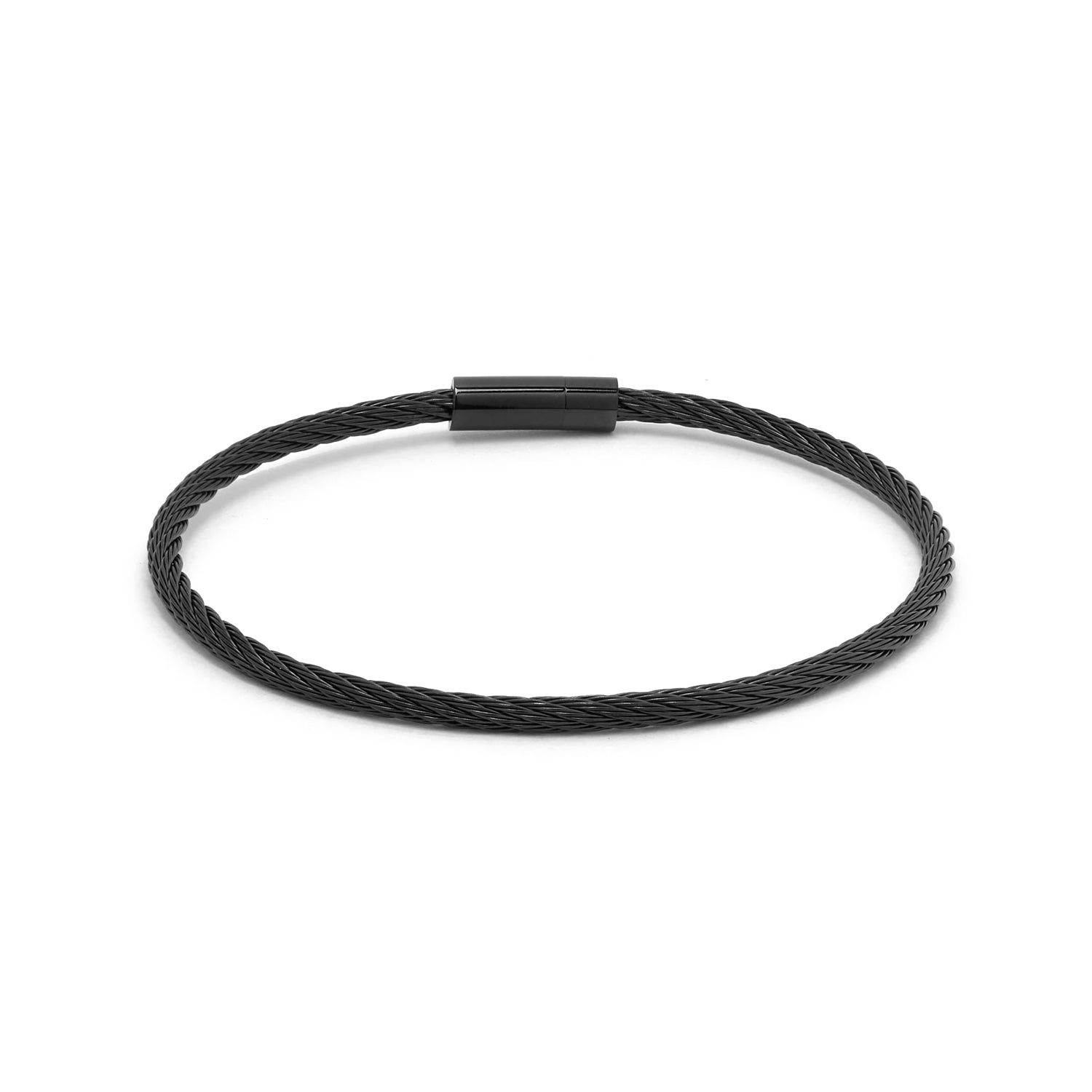 Giacomo Bracelet > Stainless Steel Cable Black