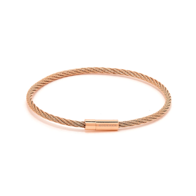 Giacomo Bracelet > Stainless Steel Cable Rose Gold