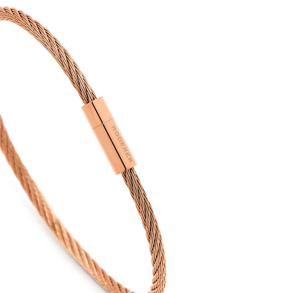Giacomo Bracelet > Stainless Steel Cable Rose Gold