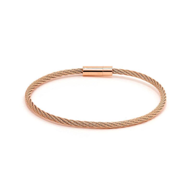Giacomo Bracelet > Stainless Steel Cable Rose Gold