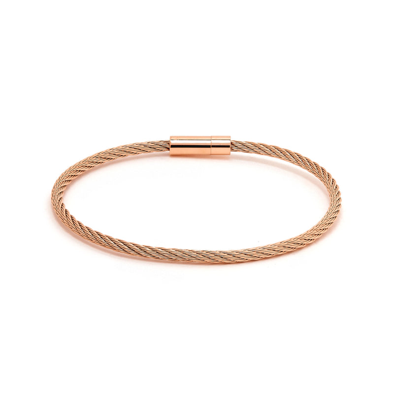 GIACOMO BRACELET > STAINLESS STEEL CABLE ROSE GOLD