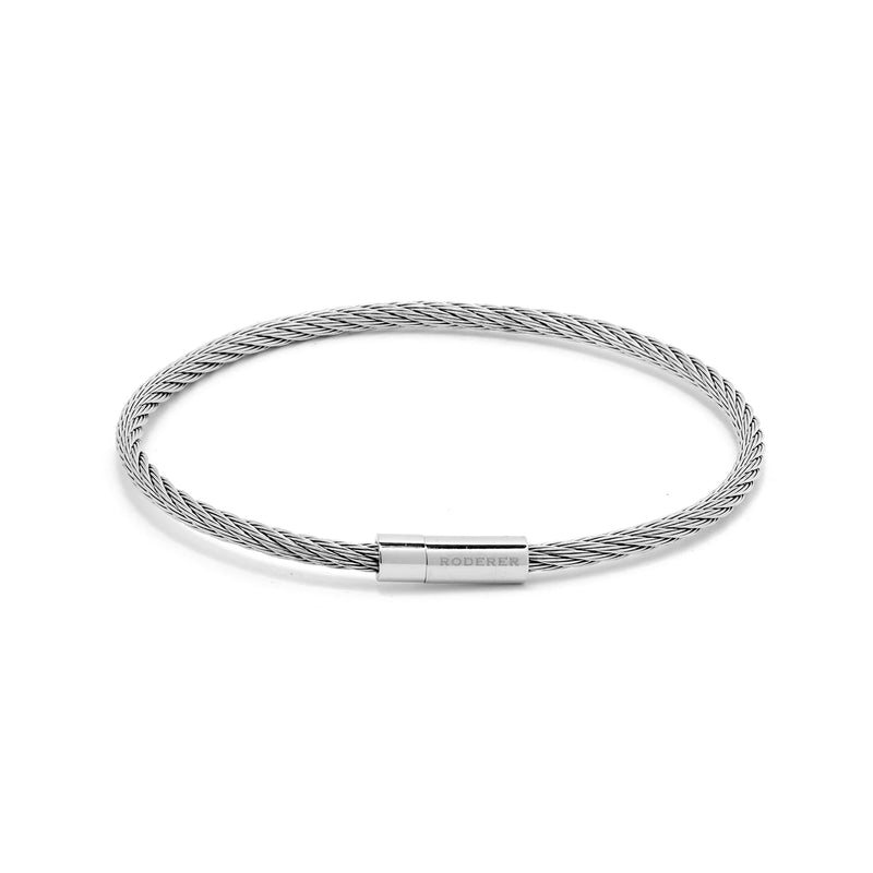 GIACOMO BRACELET > STAINLESS STEEL CABLE SILVER