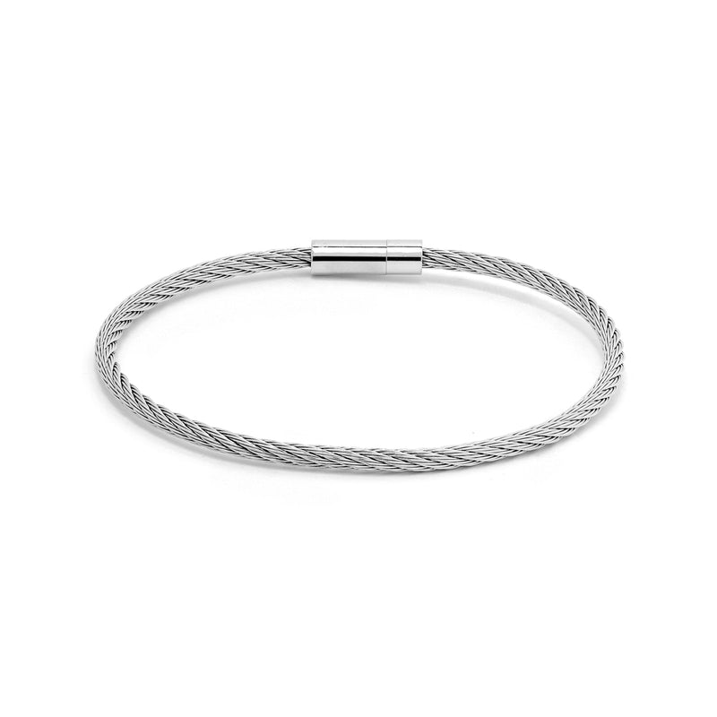 GIACOMO BRACELET > STAINLESS STEEL CABLE SILVER