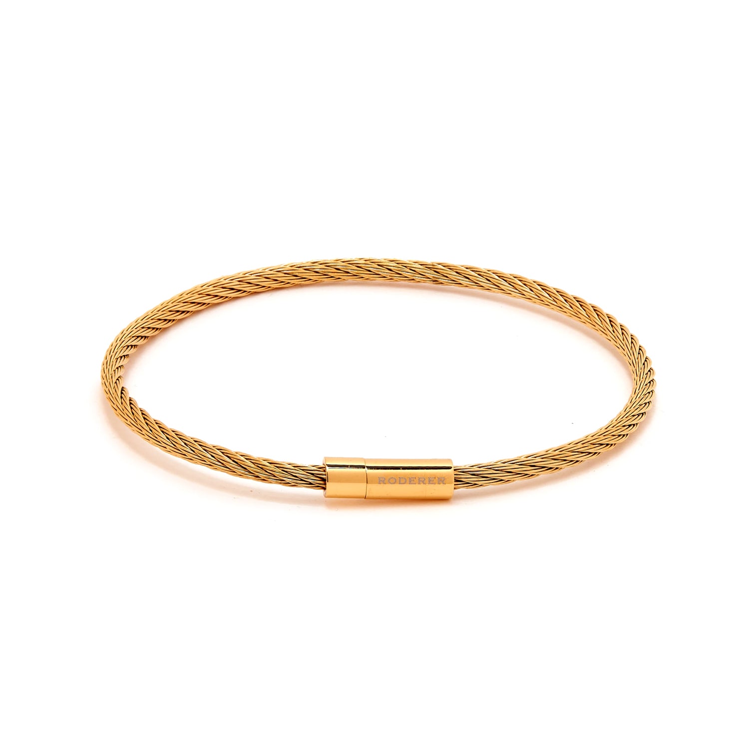 Giacomo Bracelet > Stainless Steel Cable Yellow Gold
