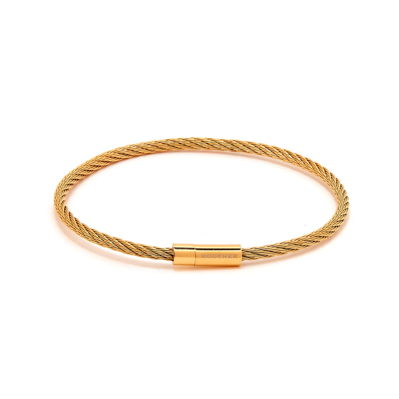 GIACOMO BRACELET > STAINLESS STEEL CABLE YELLOW GOLD