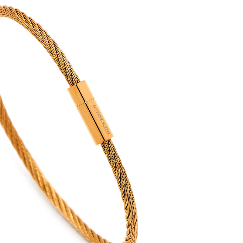 GIACOMO BRACELET > STAINLESS STEEL CABLE YELLOW GOLD