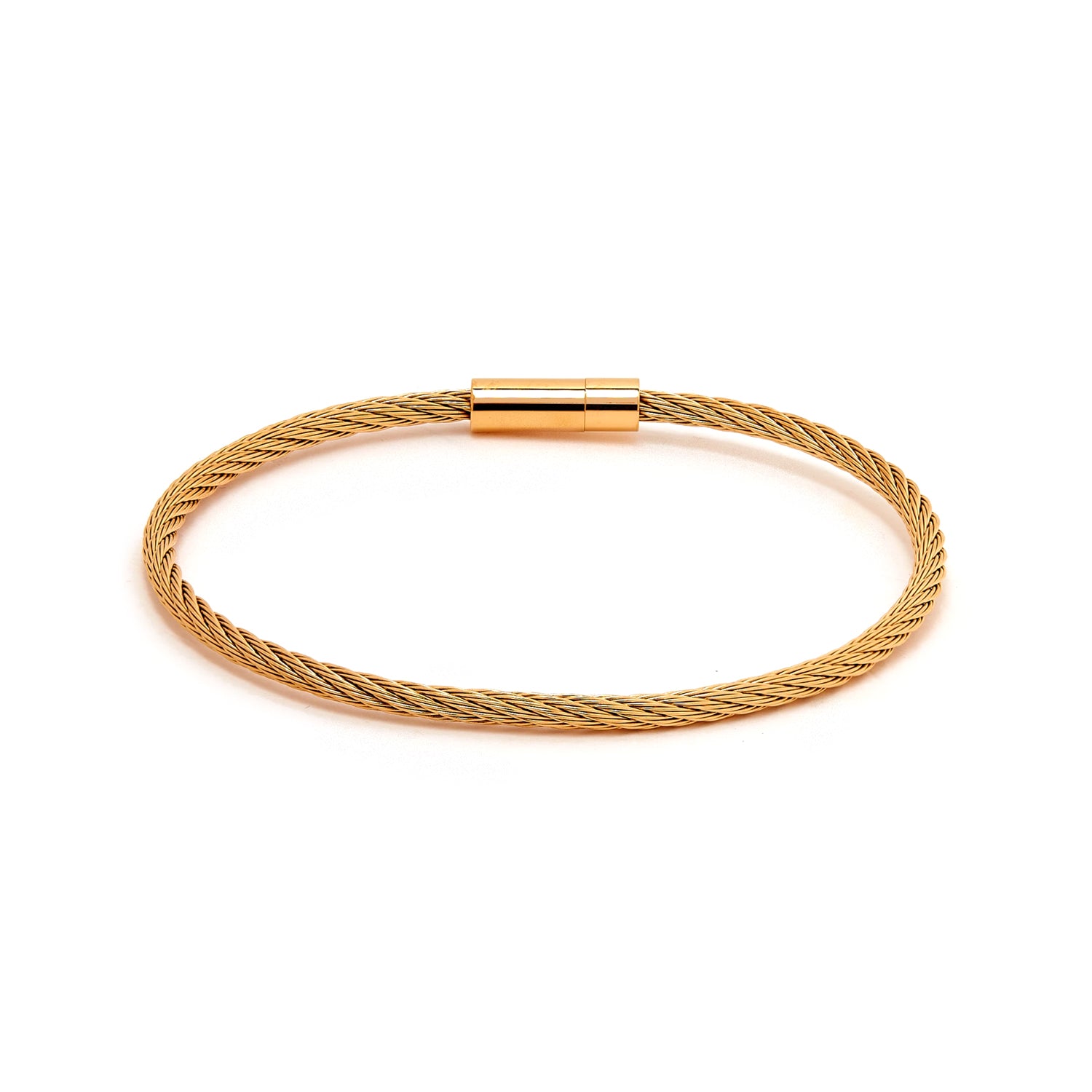 Giacomo Bracelet > Stainless Steel Cable Yellow Gold
