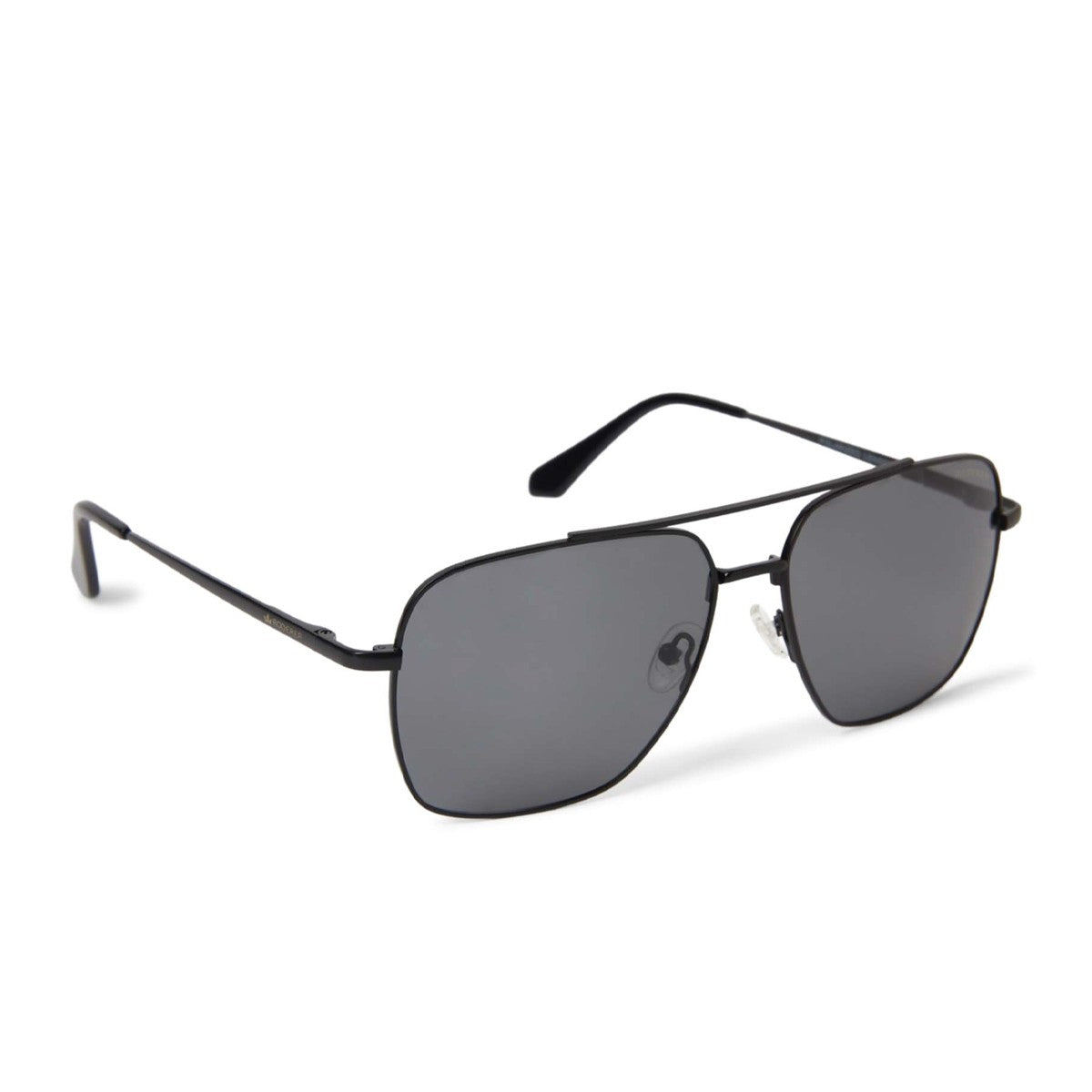Harry Aviator Polarized Sunglasses > Black Matt / Grey