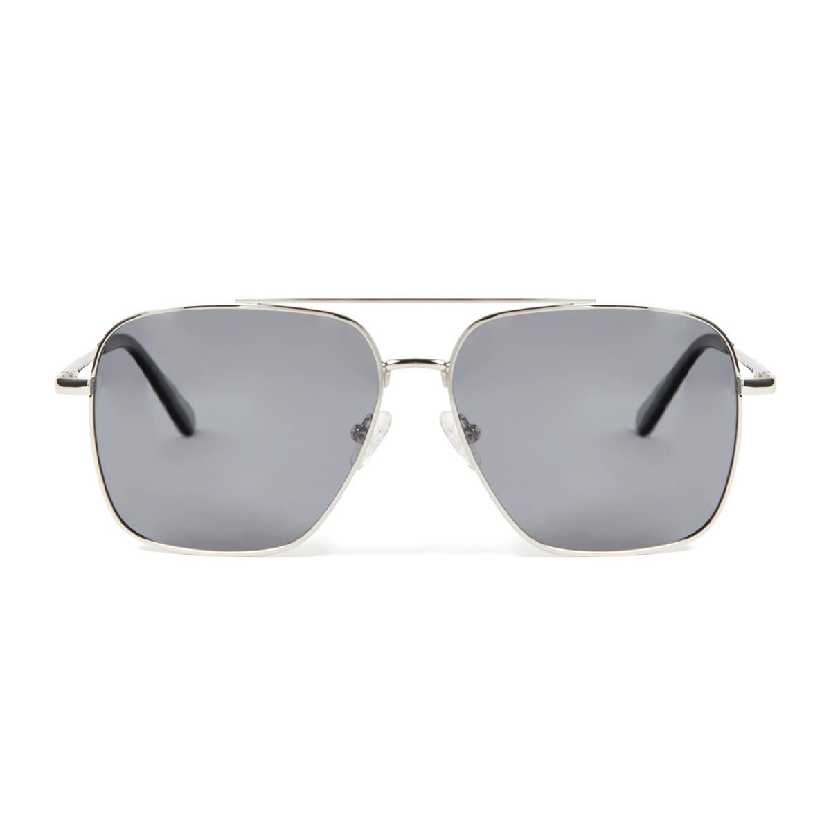 Harry Aviator Polarized Sunglasses > Silver / Grey