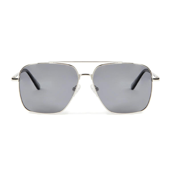 Harry Aviator Polarized Sunglasses > Silver / Grey