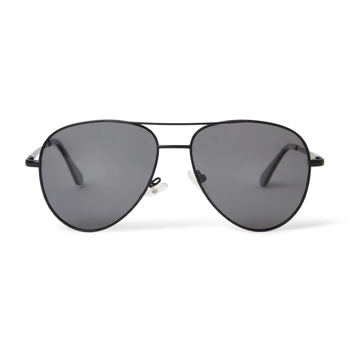 James Aviator Polarized Sunglasses > Black Matt / Grey