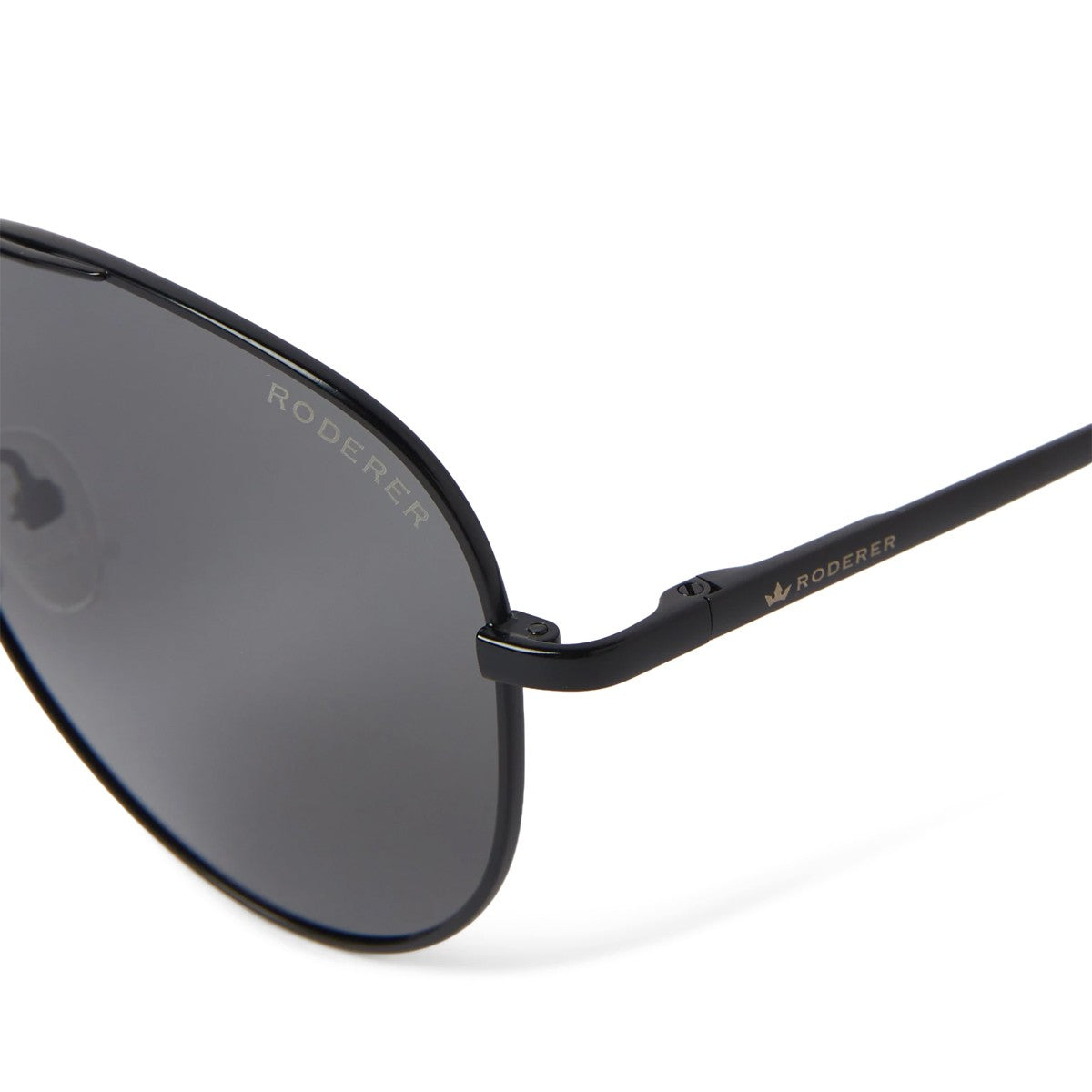 James Aviator Polarized Sunglasses > Black Matt / Grey