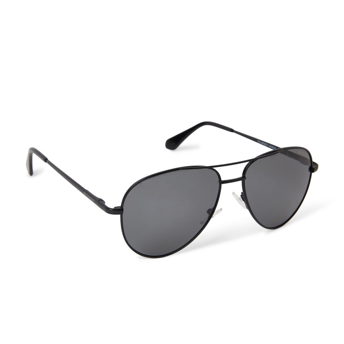 James Aviator Polarized Sunglasses > Black Matt / Grey