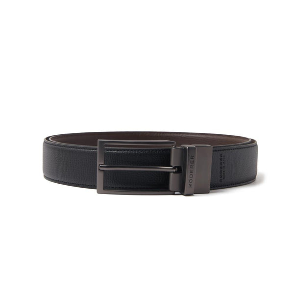 MAESTRO REVERSIBLE BELT > ITALIAN LEATHER BLACK & BROWN / GUNMETAL BUCKLE