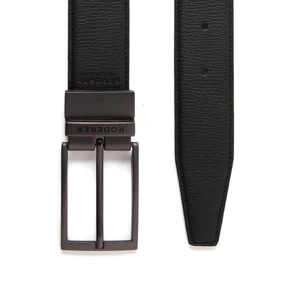 MAESTRO REVERSIBLE BELT > ITALIAN LEATHER BLACK & BROWN / GUNMETAL BUCKLE