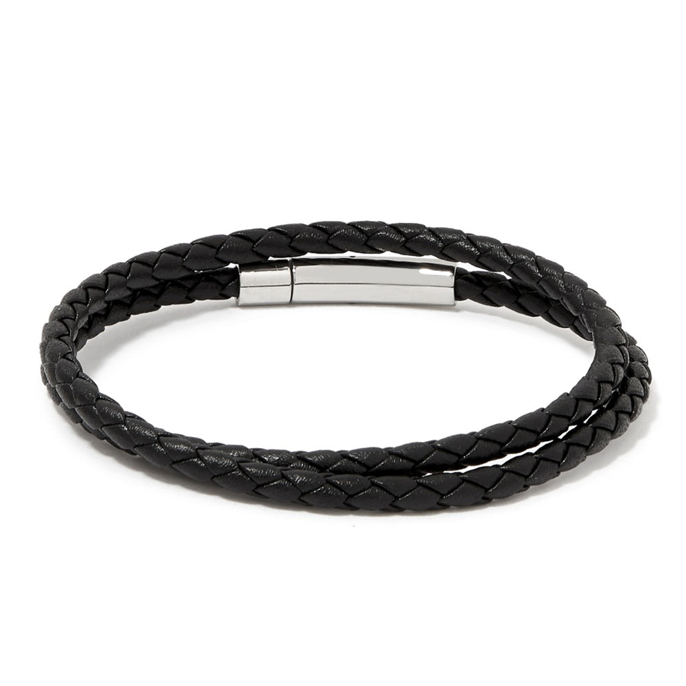 Matteo Double Tour Bracelet > Black