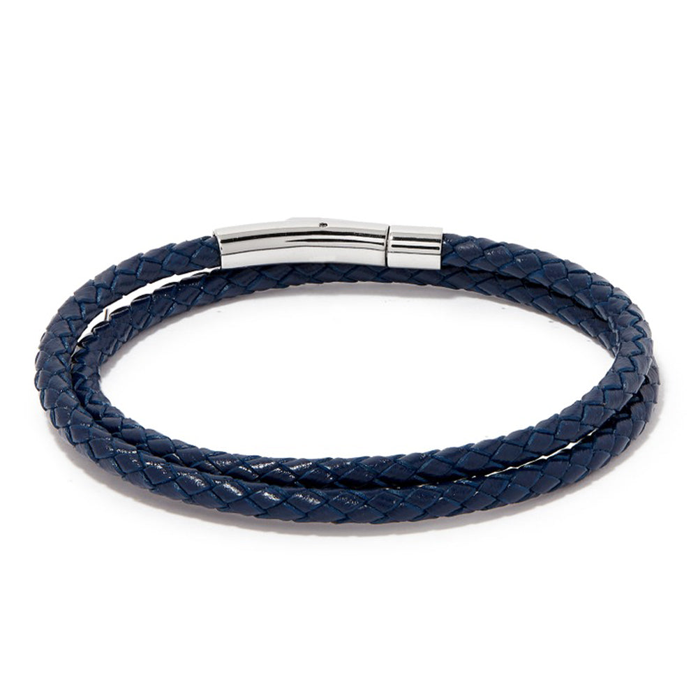 Matteo Double Tour Bracelet > Navy Blue