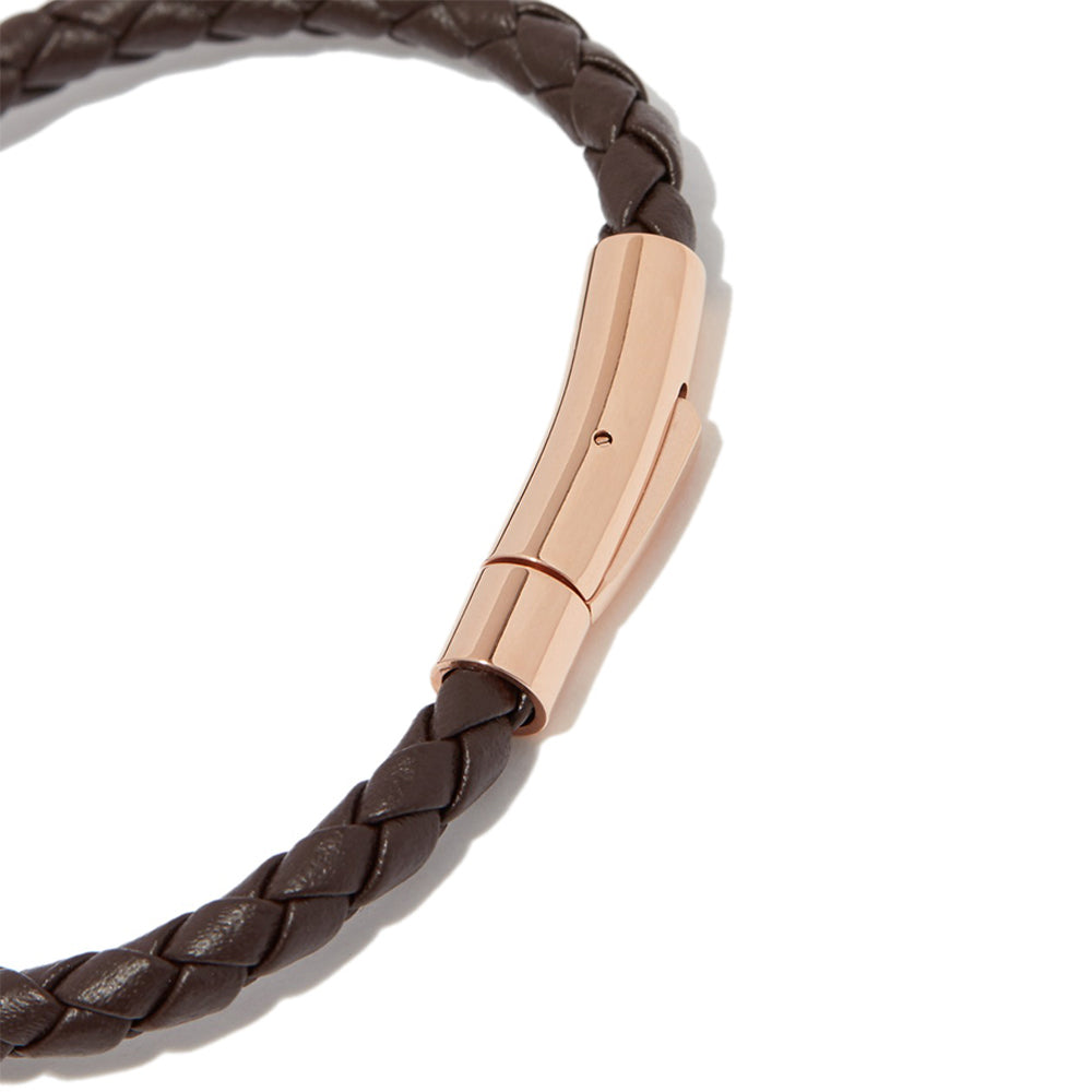 Matteo Bracelet > Brown On Rose Gold