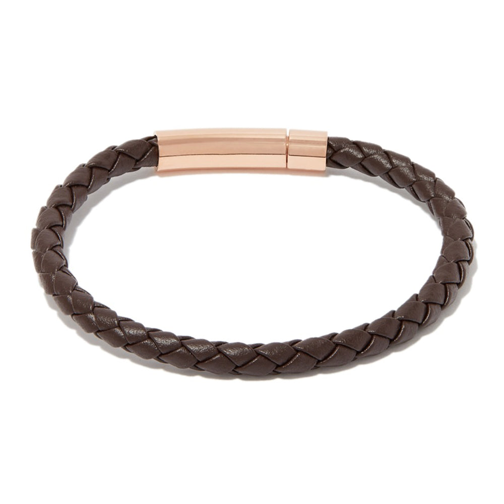 Matteo Bracelet > Brown On Rose Gold