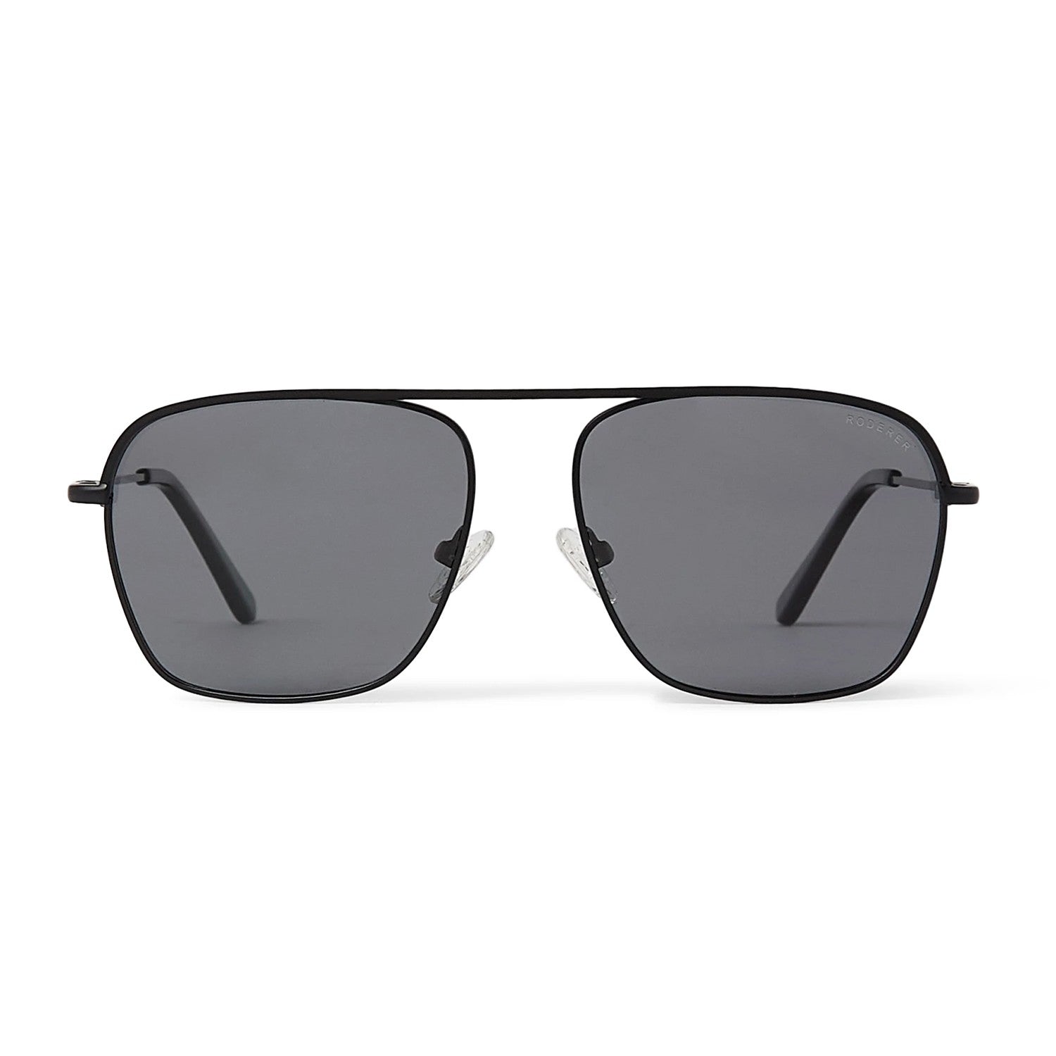 Victor Aviator Polarized Sunglasses > Black Matt / Grey