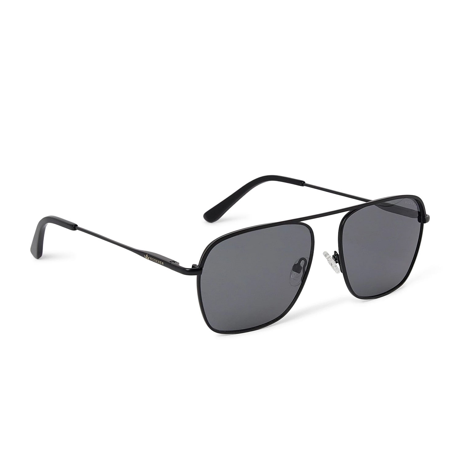 Victor Aviator Polarized Sunglasses > Black Matt / Grey