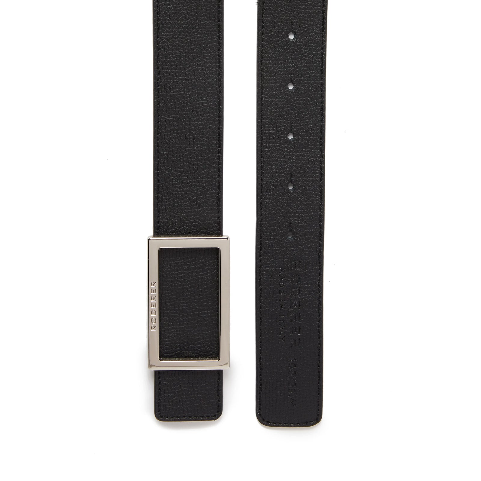 Ace Reversible Belt > Italian Leather Black & Blue / Silver Buckle