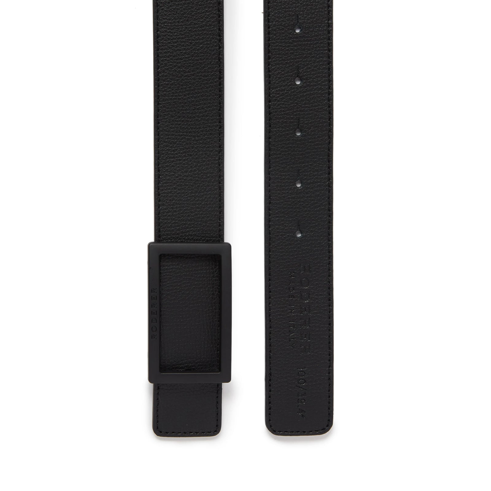 Ace Reversible Belt > Italian Leather Black & Blue / Black Matt Buckle