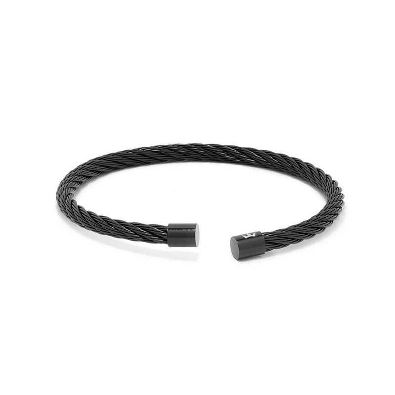 Roderer Aurelio Stainless Steel Cable Bracelet Black