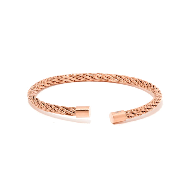 Aurelio Bracelet > Stainless Steel Cable Rose Gold