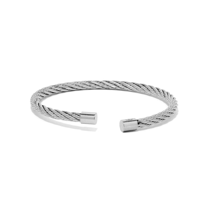 Paparazzi Armored Cable Men's Silver Bracelet | CarasShop